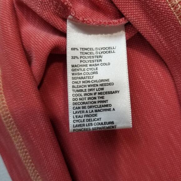 Tommy Bahama Shirt Mens XL Red Heather Tencel Lyocell Short Sleeve Casual T20857 - Picture 6 of 11